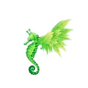 Green Featherwing Seahorse